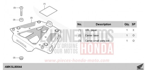 KIT,CARRIER BRKT (AL) CRF1100D3R de 2024